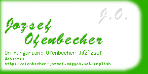jozsef ofenbecher business card